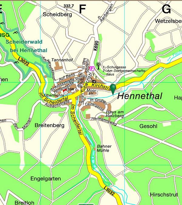 Hennethal Karte